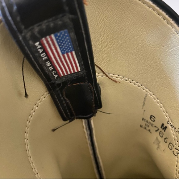 Laredo Black Western Cowboy Boots made in USA Coastal Cowgirl Fall Leather - Picture 7 of 7